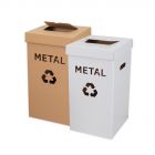 Kosz na śmieci z kartonu 54 litry Metal 