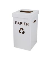bialy duzy kosz eko do segregacji papier 300x300x600