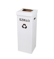 bialy kosz xxl 90 cm 80 litrow segregacja smieci szklo 
