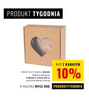 pudelko fasonowe z okienkiem serce 200x200x50 promocja