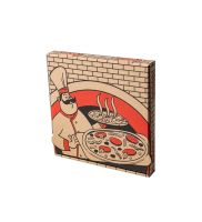 karton do pizzy z nadrukiem 300x300x40 mm kolorowe