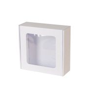 pudelko fasonowe z okienkiem biale 175x175x65 mm 
