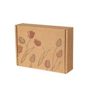 pudelko fasonowe z otwartej fali nadruk tulipany 250x200x70 mm