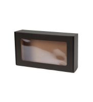 czarne pudelko fasonowe z okienkiem prostokat 350x200x100 mm glowne