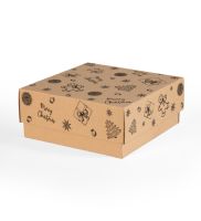 opakowanie wieko dno z nadrukiem swiatecznym wzor 200x200x85 mm swieta christmas