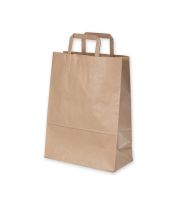 torba papierowa plaska raczka kraft 250x110x320