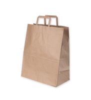 torba papierowa plaska raczka kraft 320x170x390