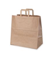 torba papierowa plaska rączka kraft 340x200x350