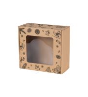 pudelko fasonowe z okienkiem 200x200x100 mm z nadrukiem swieta