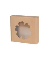 Pudełko z okienkiem kwiatek 200x200x50 mm