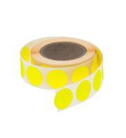 naklejki okragle 20mm 500szt zolte