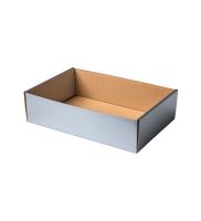 Kosz prezentowy srebrny 340x225x90 mm