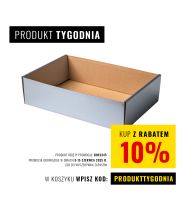 Kosz prezentowy srebrny 340x225x90 mm