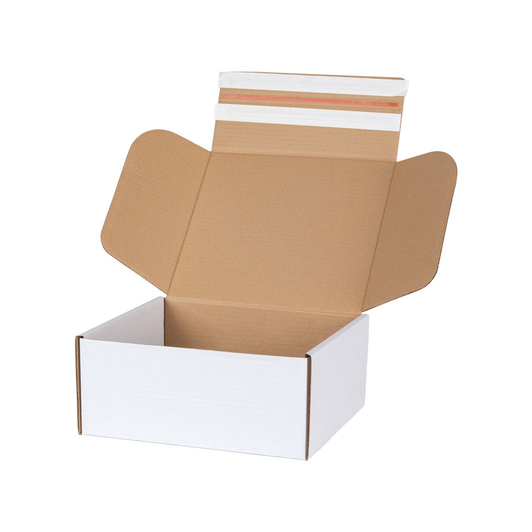 Pudełka fasonowe e-commerce 295x255x125 mm-Jednostronnie bielony