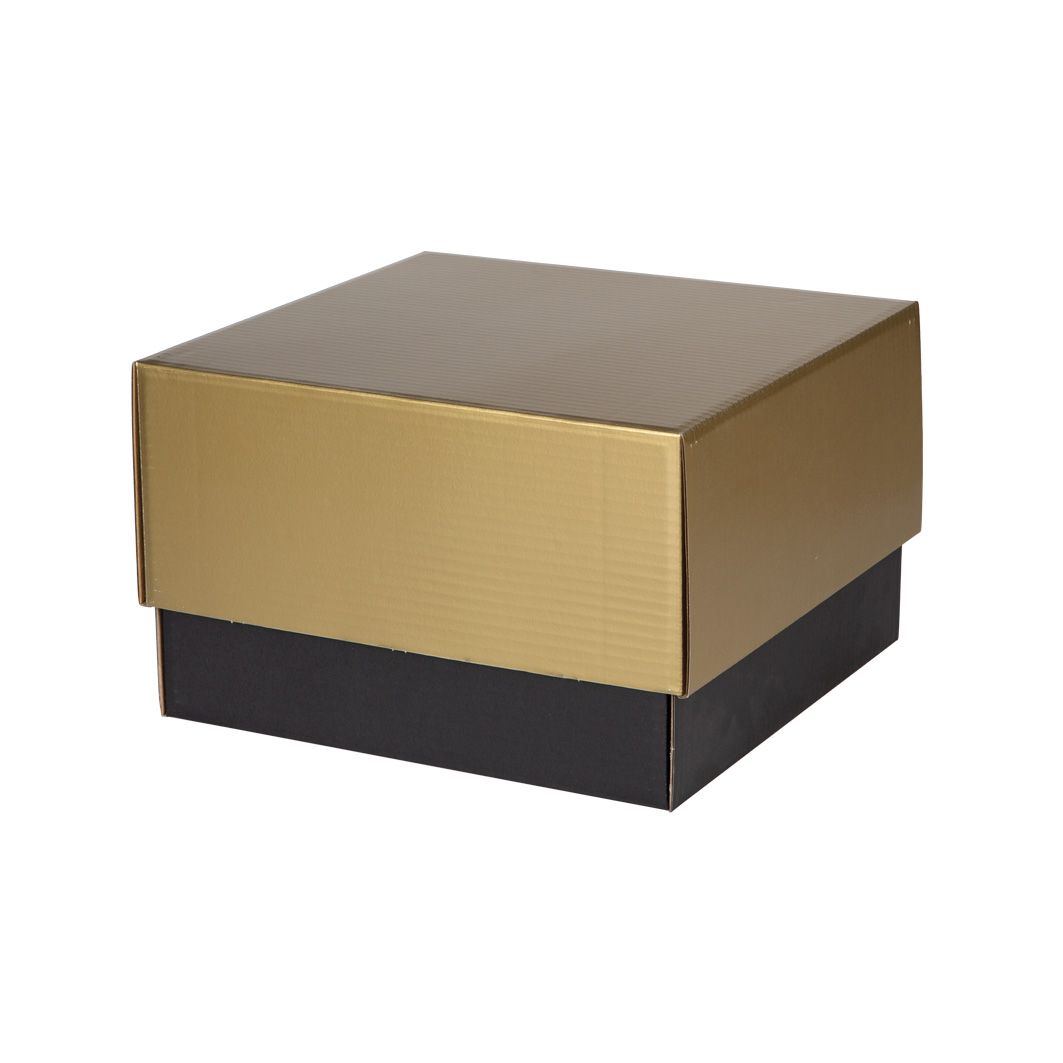 Złoto-czarne pudełko wieko-dno 300x300x200