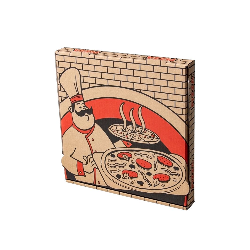 Pudełko na pizze z nadrukiem 320x320x40 mm