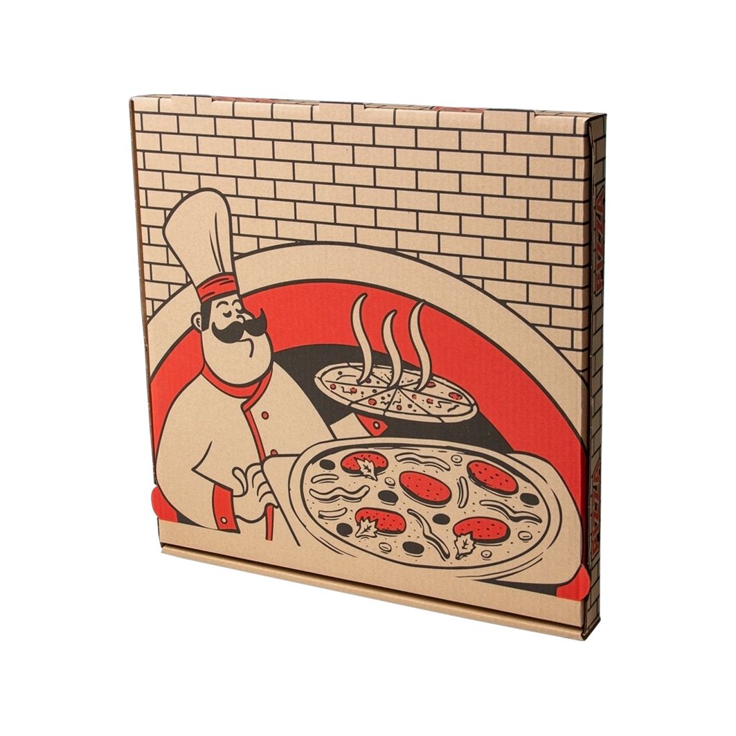 Pudełko na pizze z nadrukiem 420x420x40 mm