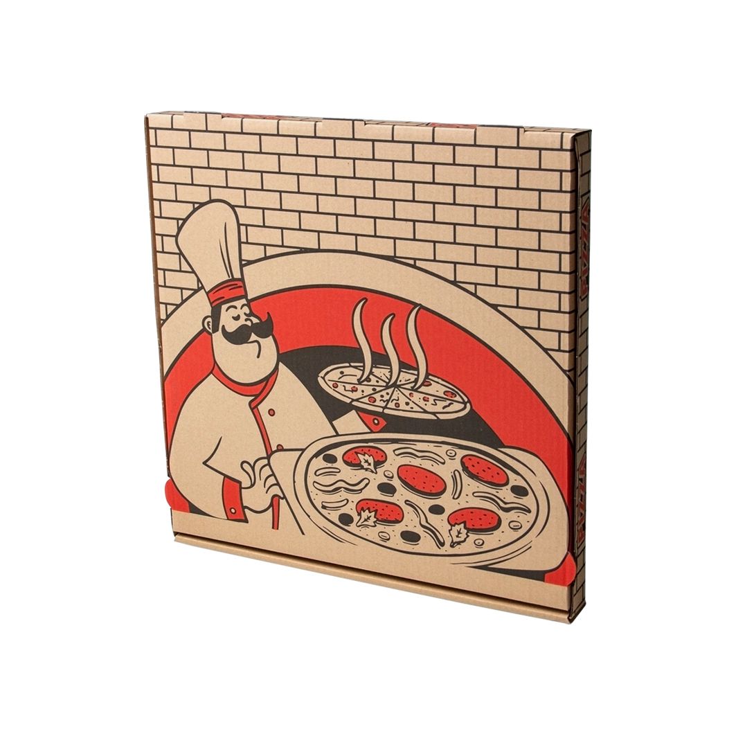 Pudełko na pizze z nadrukiem 400x400x40 mm
