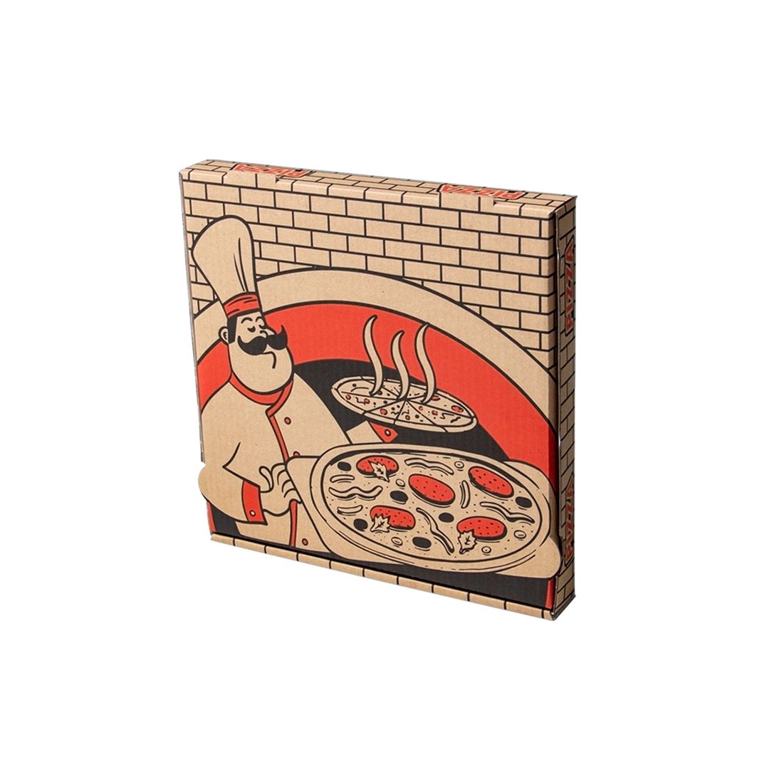 Pudełko na pizze z nadrukiem 240x240x40 mm