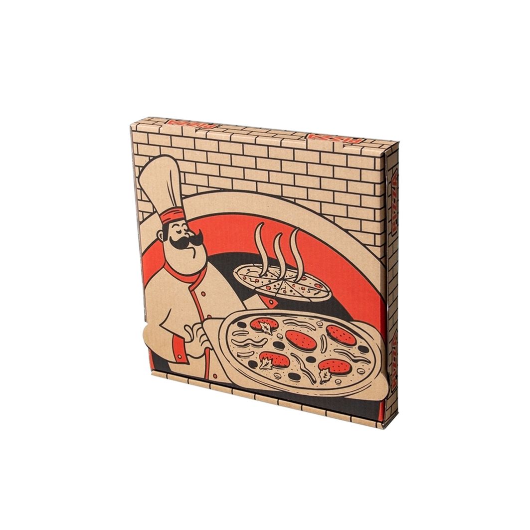 Pudełko na pizze z nadrukiem 220x220x40 mm