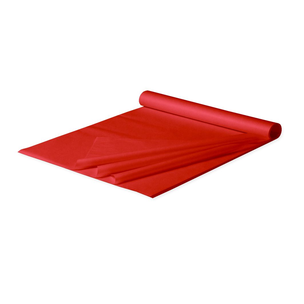 Bibuła czerwona gładka 50x70 cm - 100 arkuszy