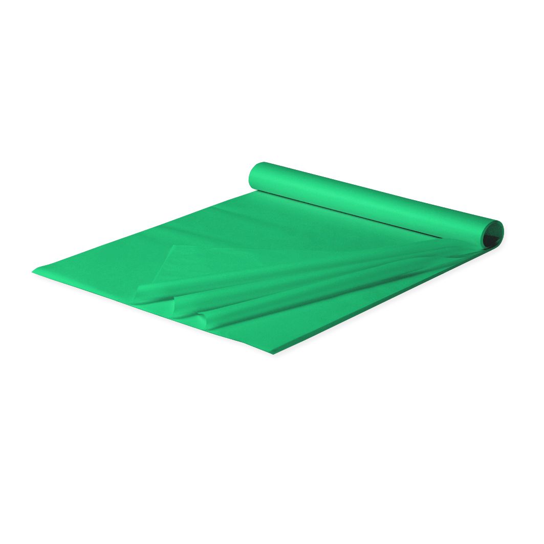 Bibuła zielona gładka 50x70 cm - 100 arkuszy
