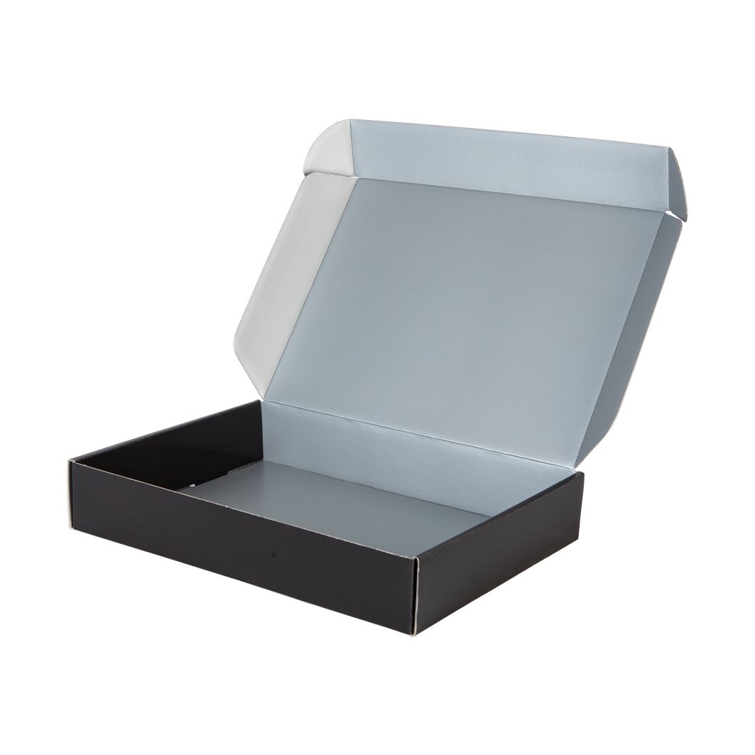 Pudełko fasonowe na prezent czarno-srebrne