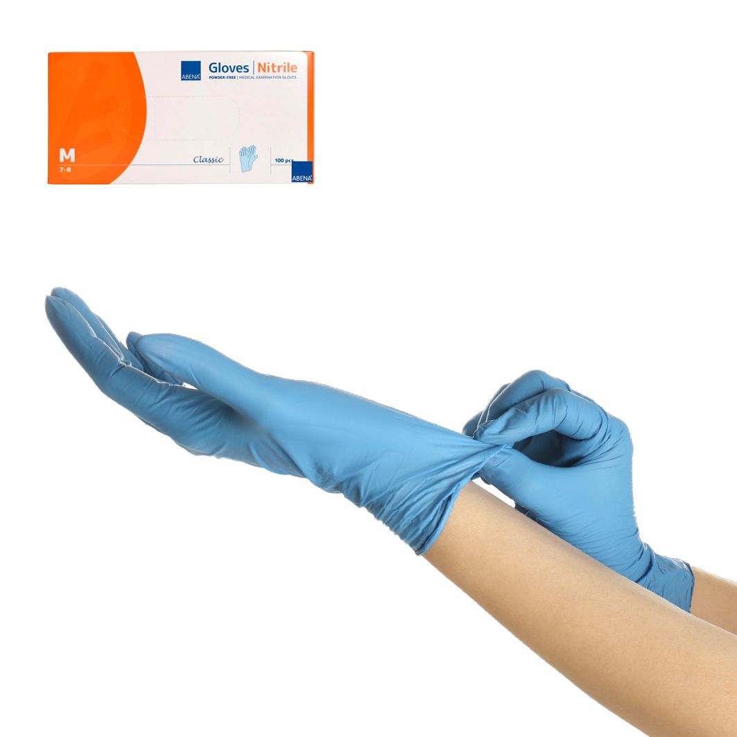 Rękawiczki nitrylowe niebieskie M ABENA