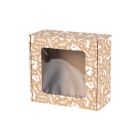 pudelko fasonowe z okienkiem 200x200x100 mm z bialym nadrukiem wielkanoc