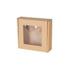 Pudełko fasonowe z okienkiem 130x130x40 mm
