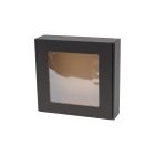Czarne pudełko fasonowe z okienkiem 200x200x50 mm