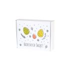 Pudełko fasonowe bielone 200x150x50 mm z nadrukiem RADOSNYCH ŚWIĄT WIELKANOC