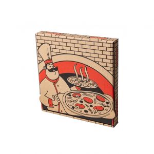karton do pizzy z nadrukiem 300x300x40 mm kolorowe