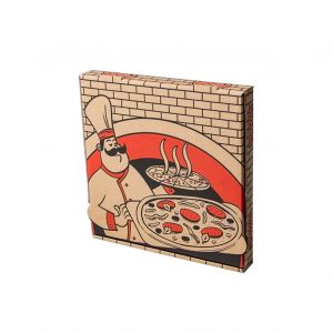 karton do pizzy z nadrukiem 240x240x40 mm