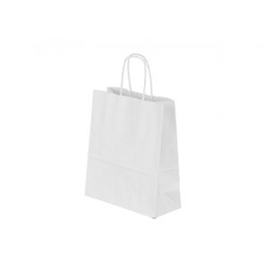 torba papierowa biala 180x80x210 mm