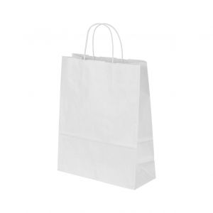 torba papierowa biala 250x110x320 mm