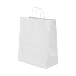 torba papierowa biala 320x170x390 mm