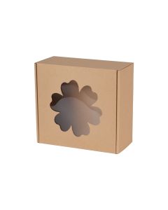 Pudełko z okienkiem kwiatek 200x200x100 mm