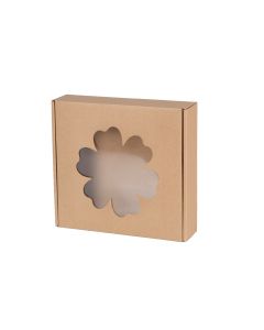 Pudełko z okienkiem kwiatek 200x200x50 mm