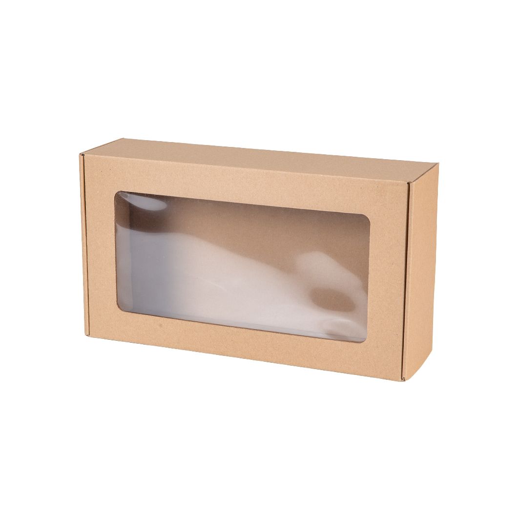Pudełka fasonowe z okienkiem 350x200x100 mm-Prostokąt